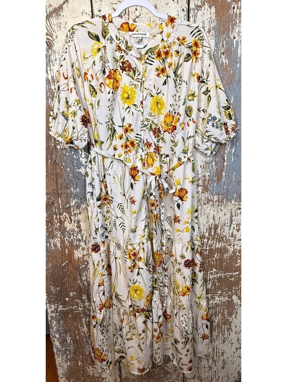 Harlow & Rose tiered maxi dress size XL